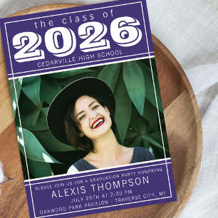 Invitation Open House 2025 du Parti des diplômés Photo Purple