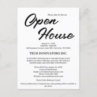 Invitation Open House de Black & White Business