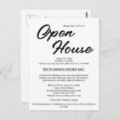 Invitation Open House de Black & White Business (Devant / Derrière)