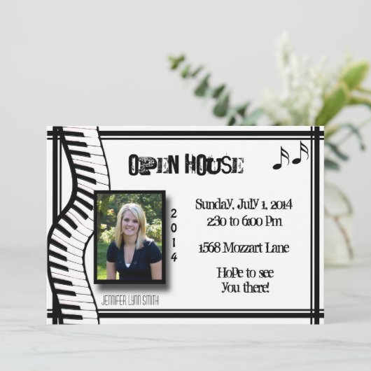 Invitation Open House de clavier (Debout devant)