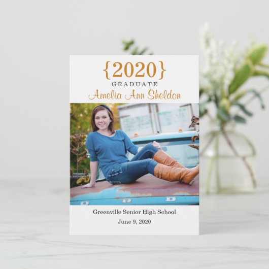 Invitation Open House de la Graduation moderne (Debout devant)