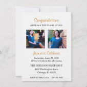 Invitation Open House de la Graduation moderne (Dos)