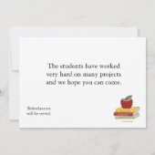 Invitation Open House de l'école (Dos)