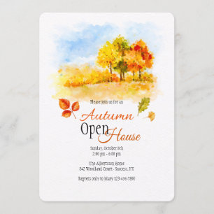 Invitation Open House des arbres d'automne