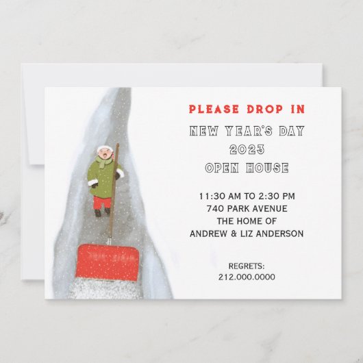 Invitation Open House du Nouvel An (Devant)