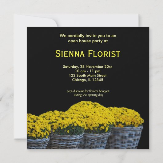 Invitation Open House Florist business (Devant)