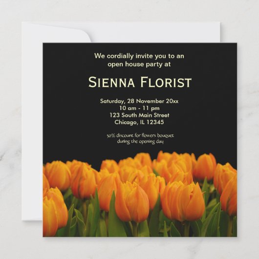 Invitation Open House Florist business (Devant)