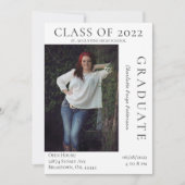Invitation Open House - Graduation Photo Moderne | Blanc (Devant)