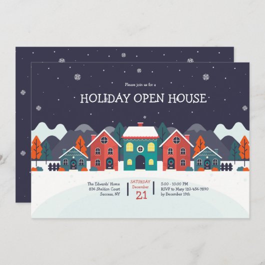 Invitation Open House Holiday (Devant / Derrière)