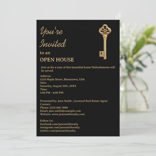 Invitation Open House immobilier (Debout devant)