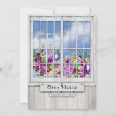 Invitation OPEN HOUSE, INVITATION, Fenêtre rustique/Flower bo (Devant)