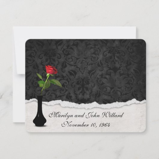 Invitation Open House Mariage Red Rose (Devant)
