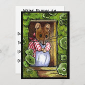Invitation Open House : Mme Tittlemouse à la porte (Devant / Derrière)