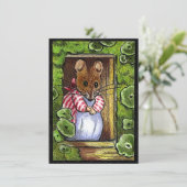 Invitation Open House : Mme Tittlemouse à la porte (Debout devant)