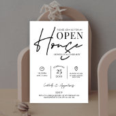 Invitation Open House Noir Blanc Immobilier
