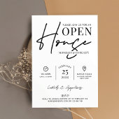 Invitation Open House Noir Blanc Immobilier