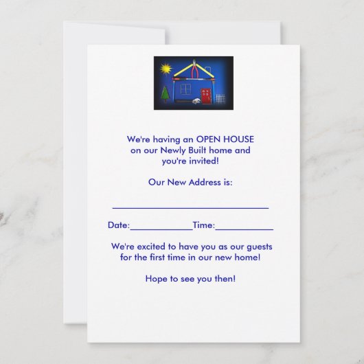 Invitation Open House - Nouvelle construction (Dos)