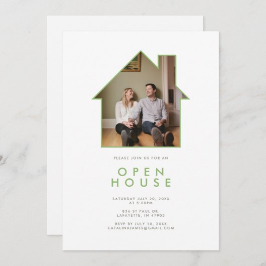 Invitation Open House Party (Devant / Derrière)