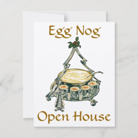 Invitation Open House Party Oeuf Nog (Devant)