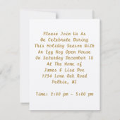 Invitation Open House Party Oeuf Nog (Dos)