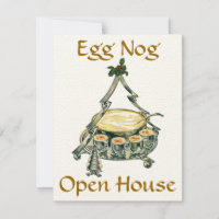 Invitation Open House Party Oeuf Nog