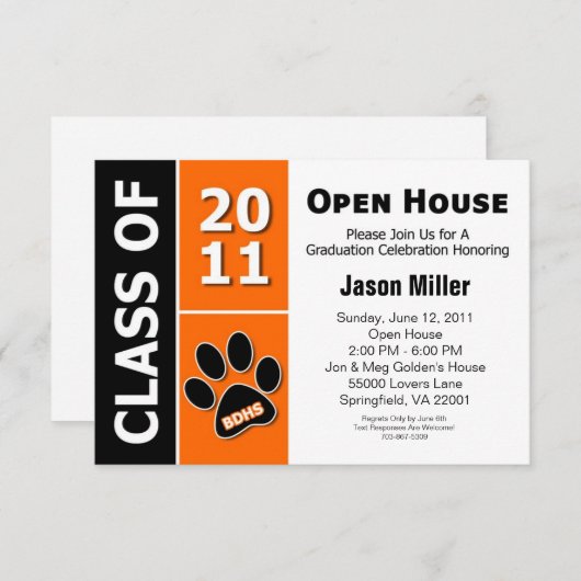 Invitation Open House pour les diplômes (Devant / Derrière)