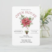 INVITATION OPEN HOUSE RED CHRISTMAS POINSETTIA (Debout devant)