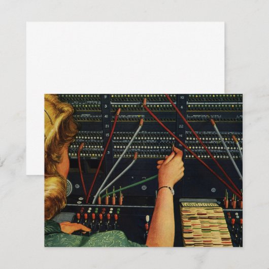 Invitation Opérateur de tableau de bord téléphonique, entrepr (Devant / Derrière)