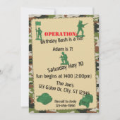 Invitation Opération Anniversaire Jouet Bash Jouet Soldat ann (Devant)