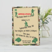 Invitation Opération Anniversaire Jouet Bash Jouet Soldat ann (Debout devant)