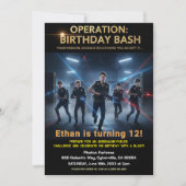 Invitation Operation Birthday Bash Laser Tag (Devant)