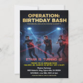 Invitation Operation Birthday Bash Laser Tag (Devant)