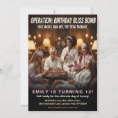 Invitation Opération Fête d'anniversaire Spa Party Bliss (Devant)