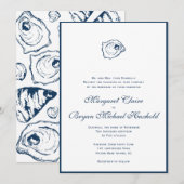 Invitation Option 2,1 de Clair D - frontière de marine (Devant / Derrière)