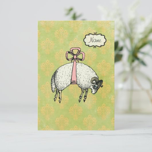 Invitation OPTIONS DE DESIGNER DE Moutons Broussailleux ~ Inv (Debout devant)