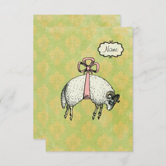 Invitation OPTIONS DE DESIGNER DE Moutons Broussailleux ~ Inv (Devant / Derrière)