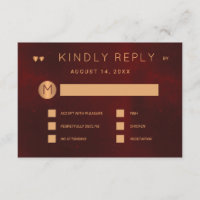 Options de repas mariage en cuivre métallique bord