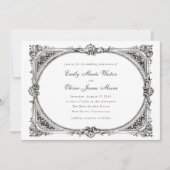 Invitation Opulent Vintage Frame Classic Formal Wedding (Devant)