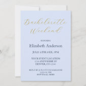 Invitation Opulente Bachelorette Bleue (Devant)