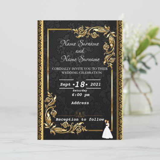 Invitation Or (Debout devant)