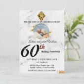Invitation Or 25e 40e 10e 75e 60e anniversaire de mariage (Debout devant)