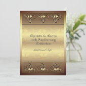 Invitation Or 50 ans de mariage en or monogrammé (Debout devant)