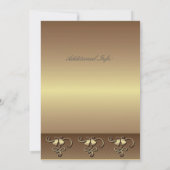 Invitation Or 50 ans de mariage en or monogrammé (Dos)