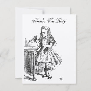 Invitation OR Alice dans l'anniversaire de thé du pays des