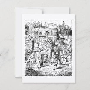 Invitation OR Alice dans l'anniversaire de thé du pays des