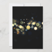 Invitation Or Après la Célébration de Mariage, Bokeh Noir (Dos)