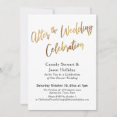 Invitation Or après la fête du Mariage, Bokeh Black (Devant)