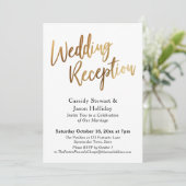 Invitation Or Après la réception de mariage, Fond noir Bokeh (Debout devant)