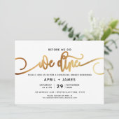 Invitation Or Avant De Faire Nous Dînons Le Dîner De Répétiti (Debout devant)