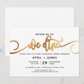Invitation Or Avant De Faire Nous Dînons Le Dîner De Répétiti (Devant / Derrière)